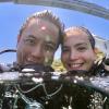Gage veridiano and Joanne villablanca surface diving